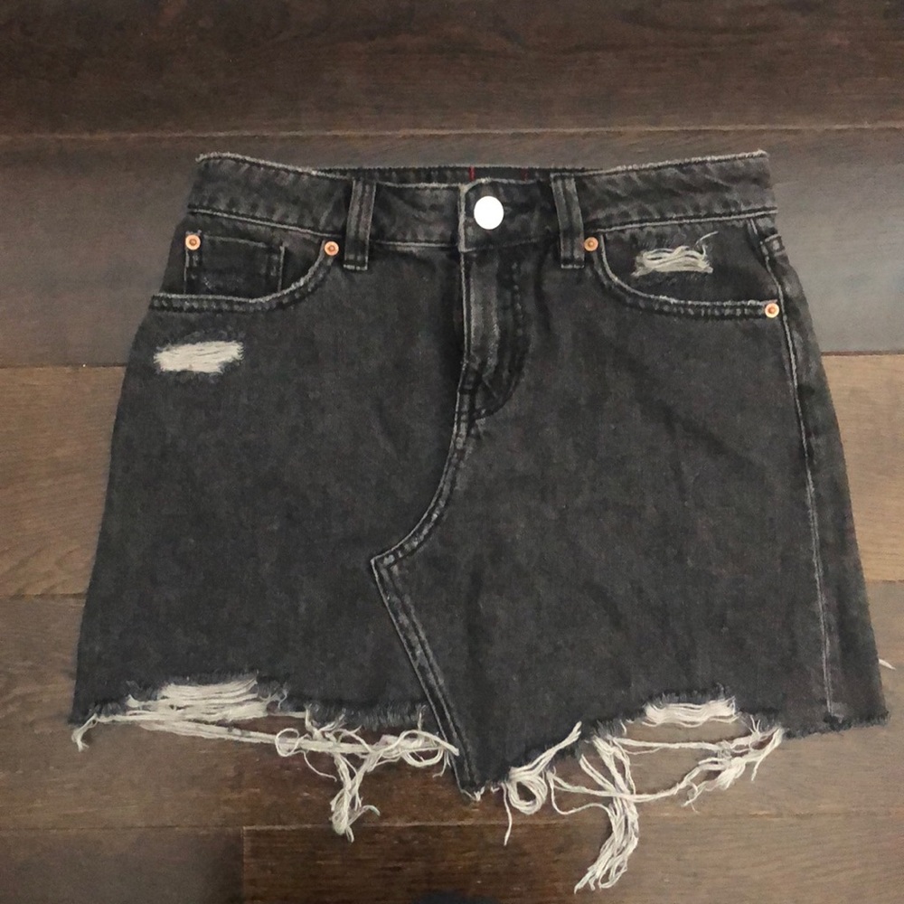 Black jean skirt